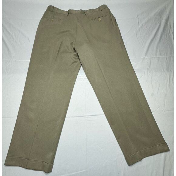 Lauren Ralph Lauren Men's Khaki Cuffed Dress Pants - Size 38x29.5 - Picture 2 of 6